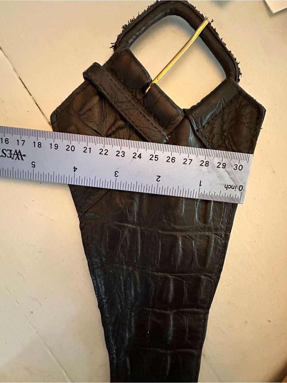 UNIQUE VINTAGE FOB TRADING LEATHER WAIST BELT - Picture 4 of 7